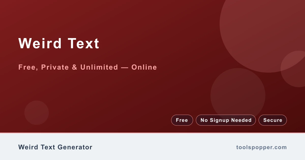 Weird Text — Weird mixed glitch and wide text