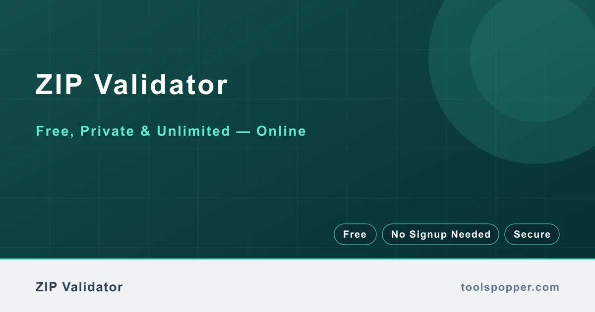 ZIP Validator — Validate US ZIP format