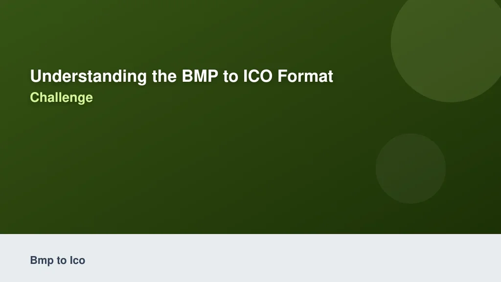 Understanding the BMP to ICO Format Challenge