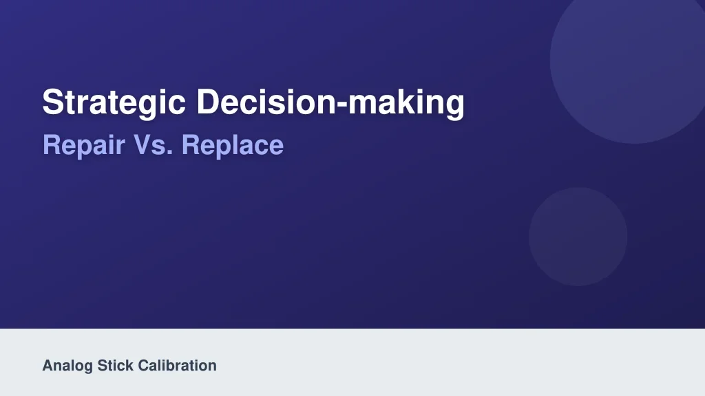Strategic Decision-Making: Repair vs. Replace