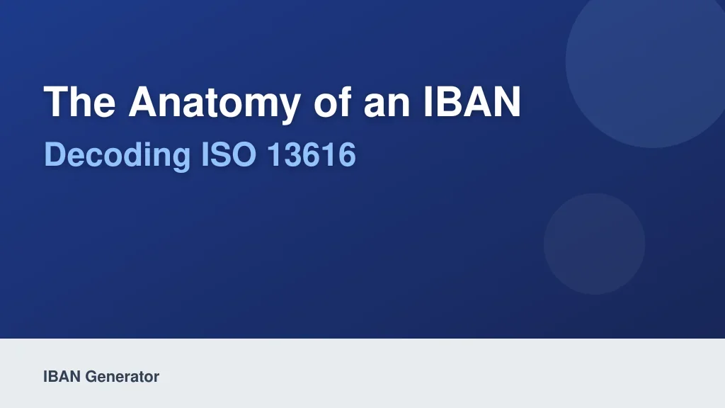 The Anatomy of an IBAN: Decoding ISO 13616