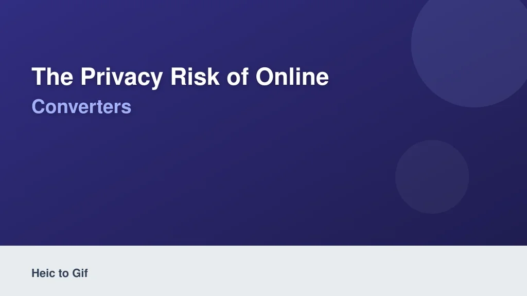 The Privacy Risk of Online Converters