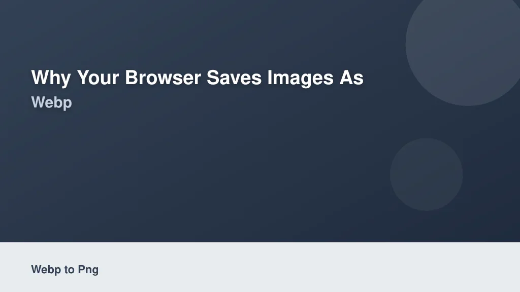 Why Your Browser Saves Images as WebP