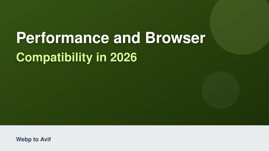 Performance and Browser Compatibility in 2026