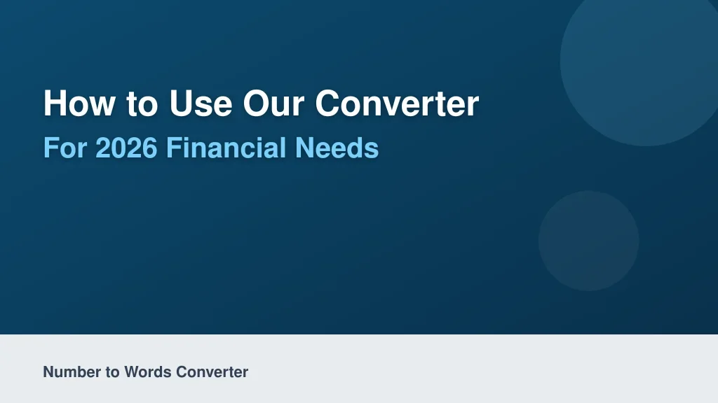 How to Use Our Converter for 2026 Financial Needs