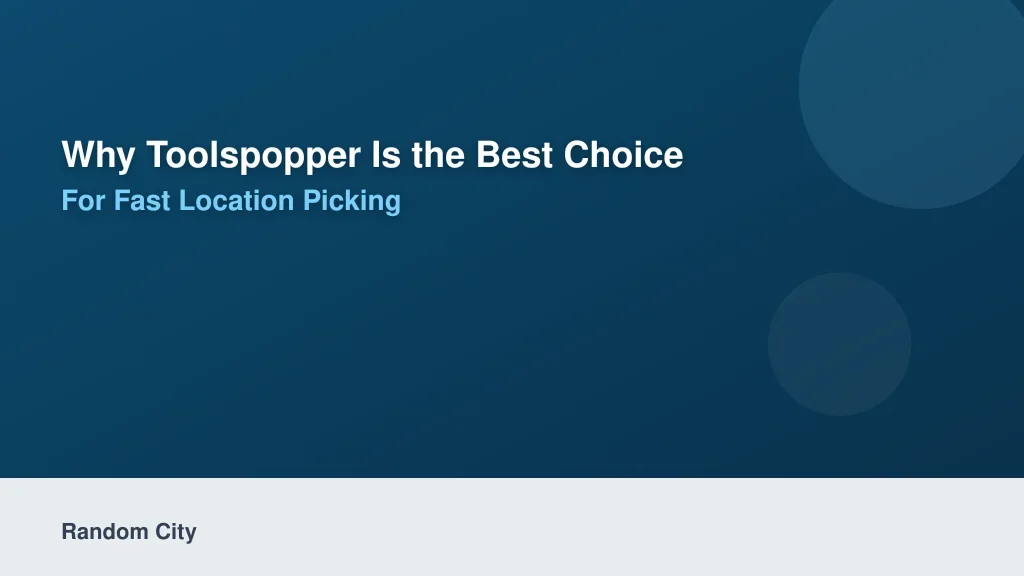 Why ToolsPopper is the Best Choice for Fast Location Picking