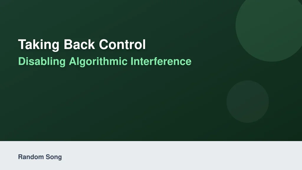 Taking Back Control