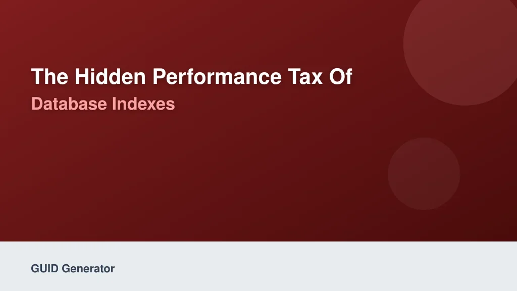 The Hidden Performance Tax of Random GUIDs on Database Indexes