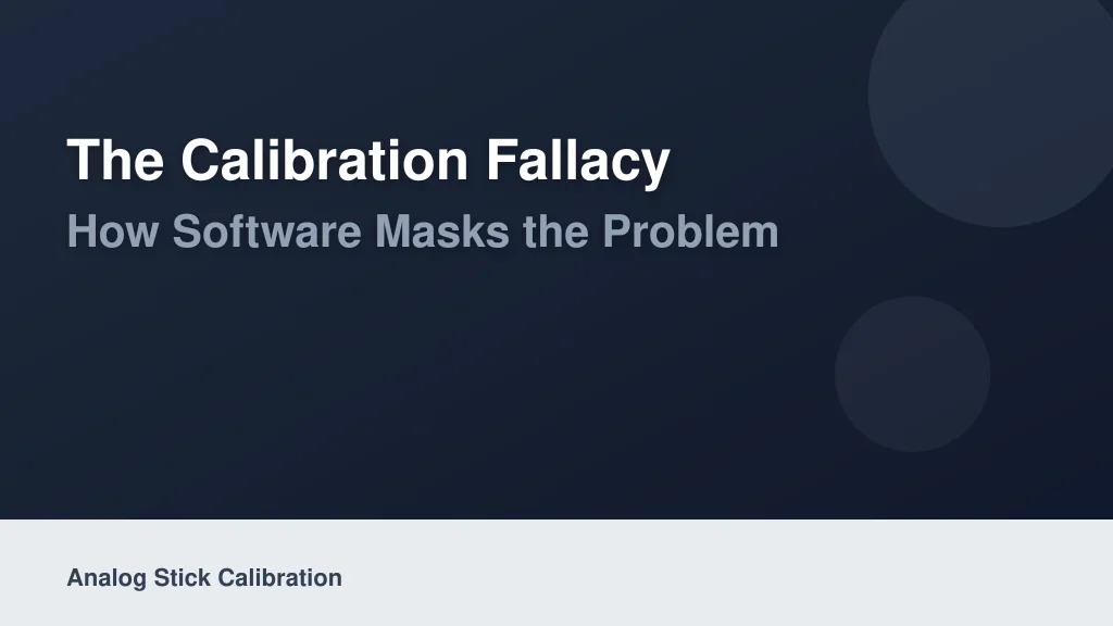 The Calibration Fallacy: How Software Masks the Problem