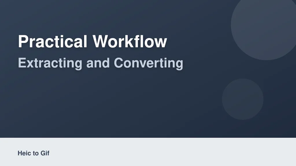 Practical Workflow: Extracting and Converting