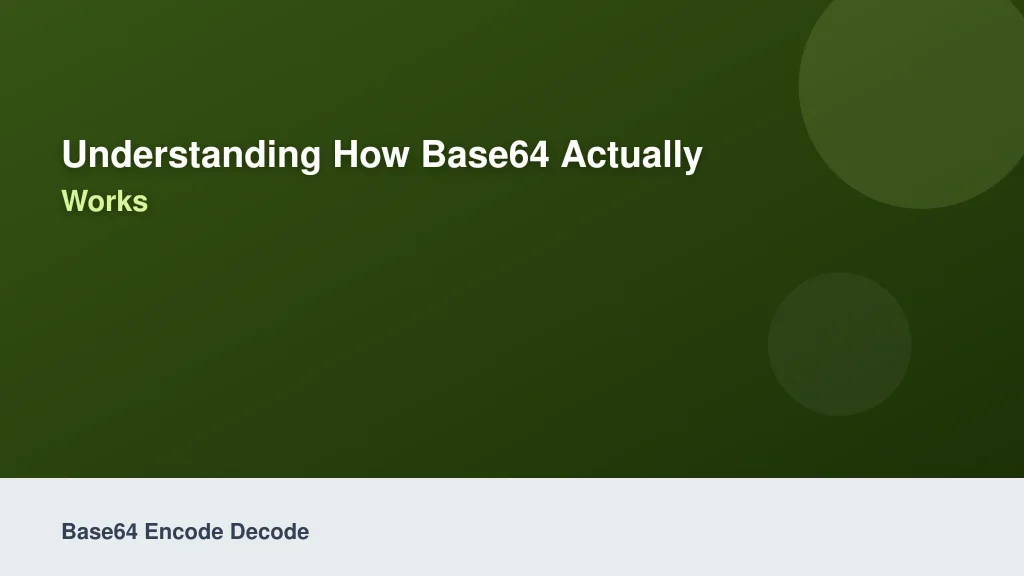 Understanding How Base64 Actually Works