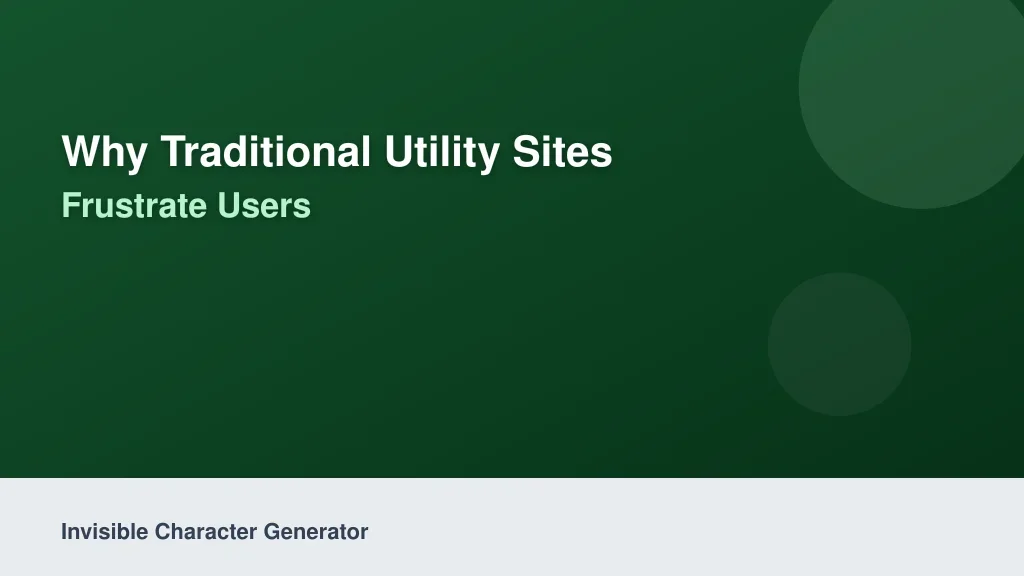 Why Traditional Utility Sites Frustrate Users