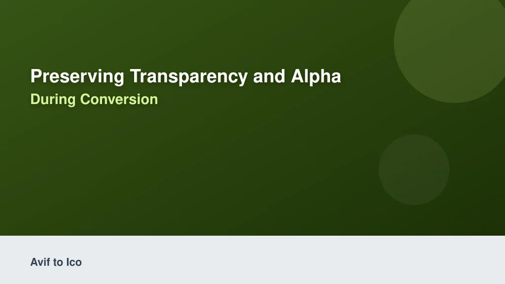 Preserving Transparency and Alpha Channels During Conversion