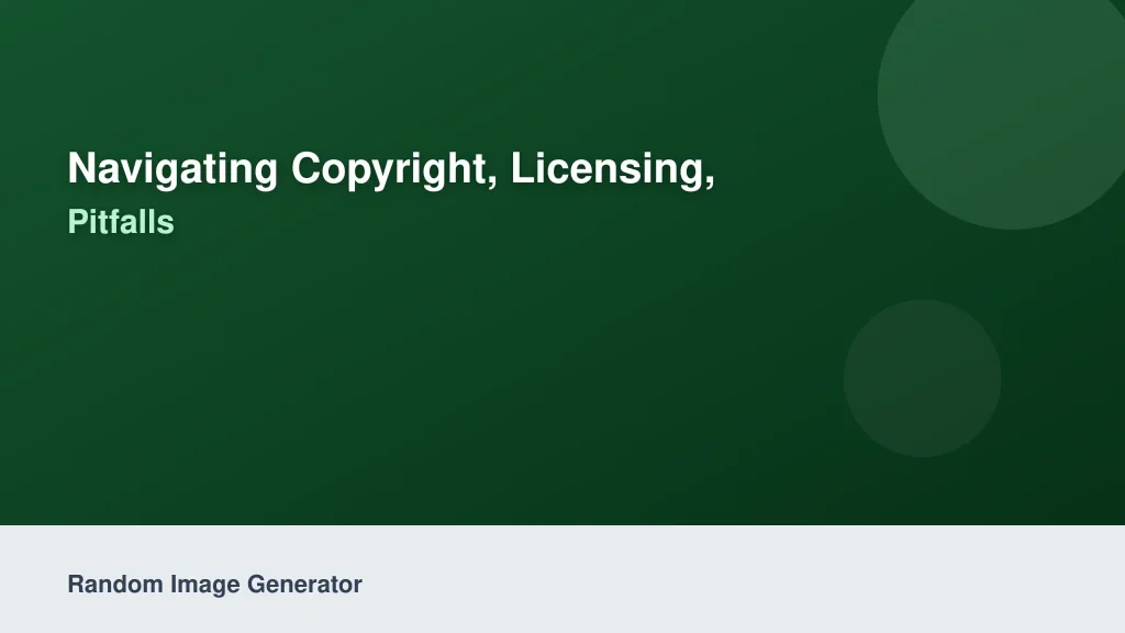 Navigating Copyright, Licensing, and Safety Pitfalls