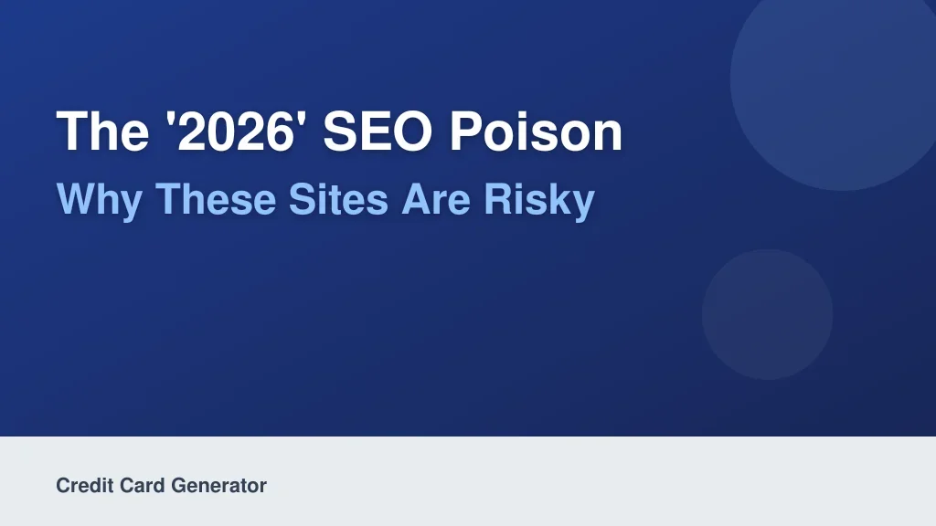 The '2026' SEO Poison: Why These Sites Are Risky