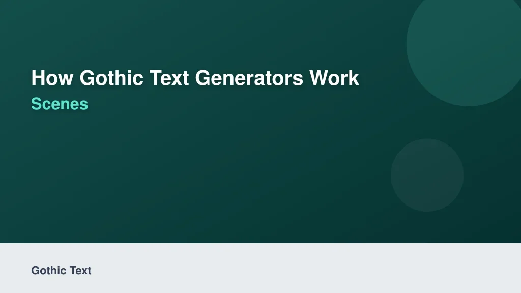 How Gothic Text Generators Work Behind the Scenes