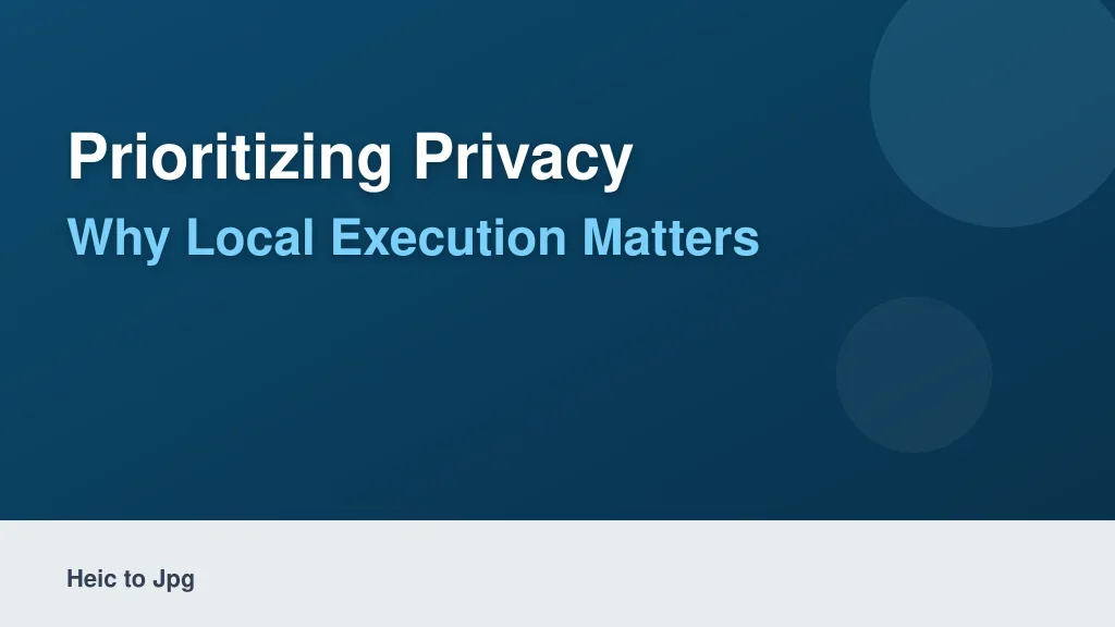 Prioritizing Privacy: Why Local Execution Matters