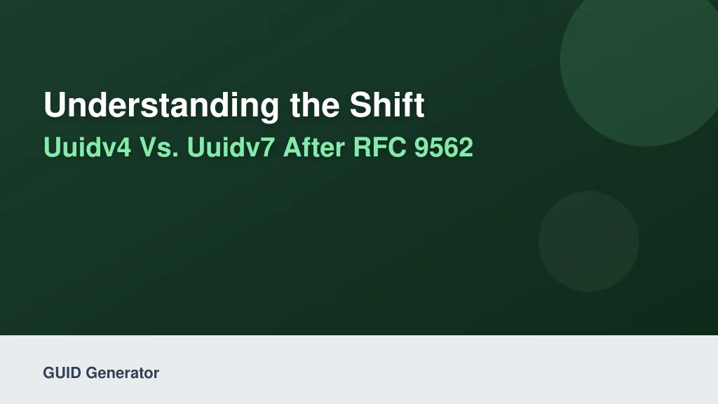 Understanding the Shift: UUIDv4 vs. UUIDv7 After RFC 9562