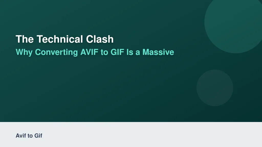 The Technical Clash: Why Converting AVIF to GIF is a Massive Downgrade