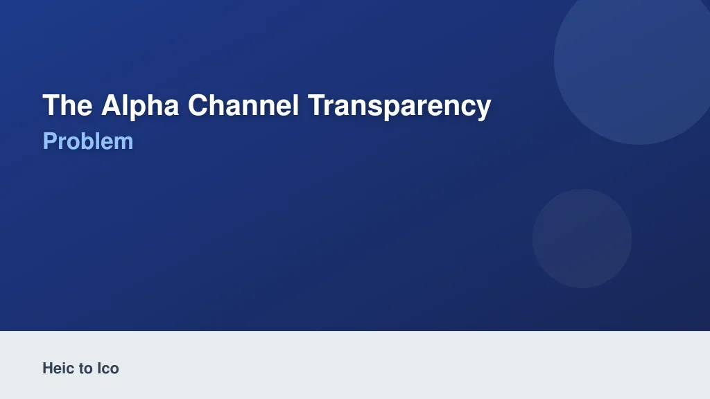 The Alpha Channel Transparency Problem