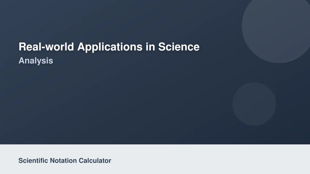 Real-World Applications in Science and Data Analysis