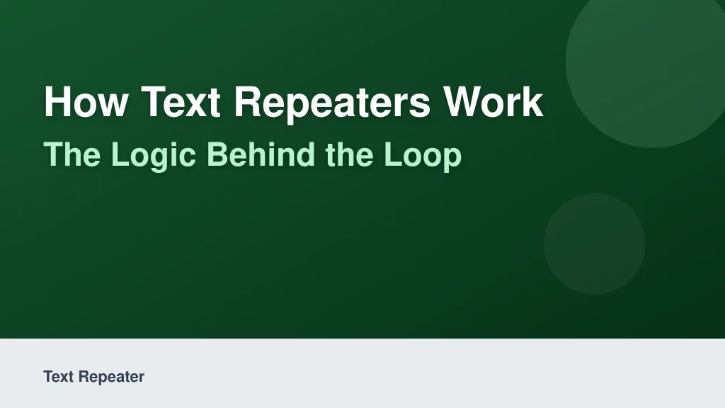 How Text Repeaters Work: The Logic Behind the Loop