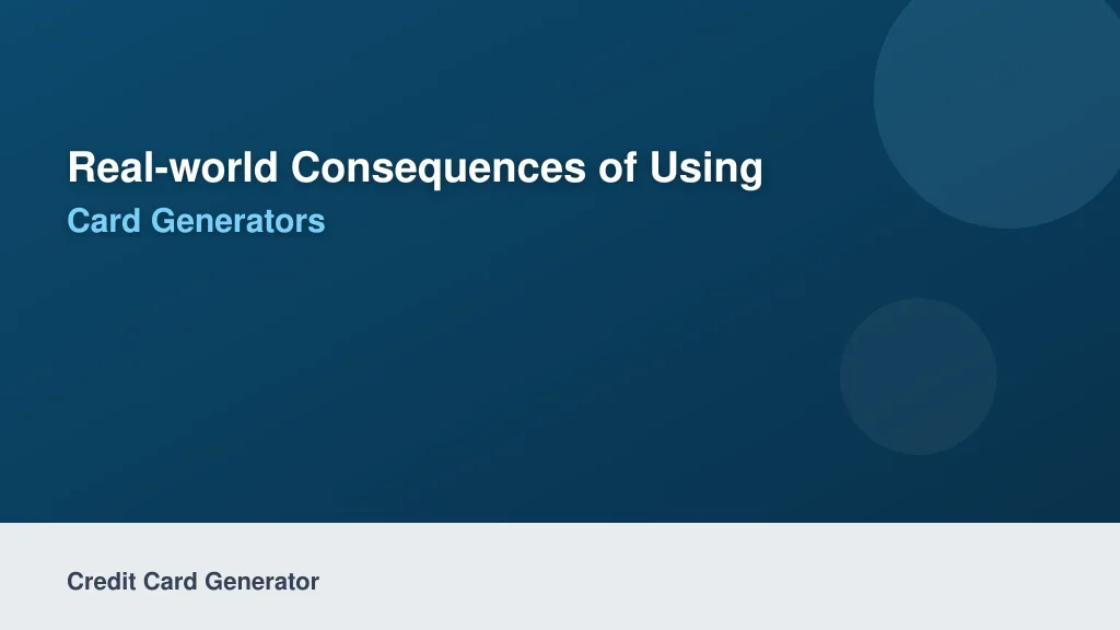 Real-World Consequences of Using Card Generators