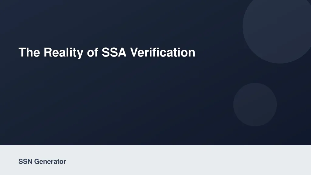 The Reality of SSA Verification