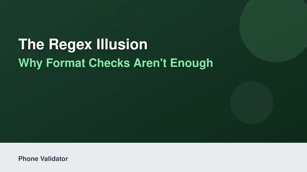 The Regex Illusion: Why Format Checks Aren\
