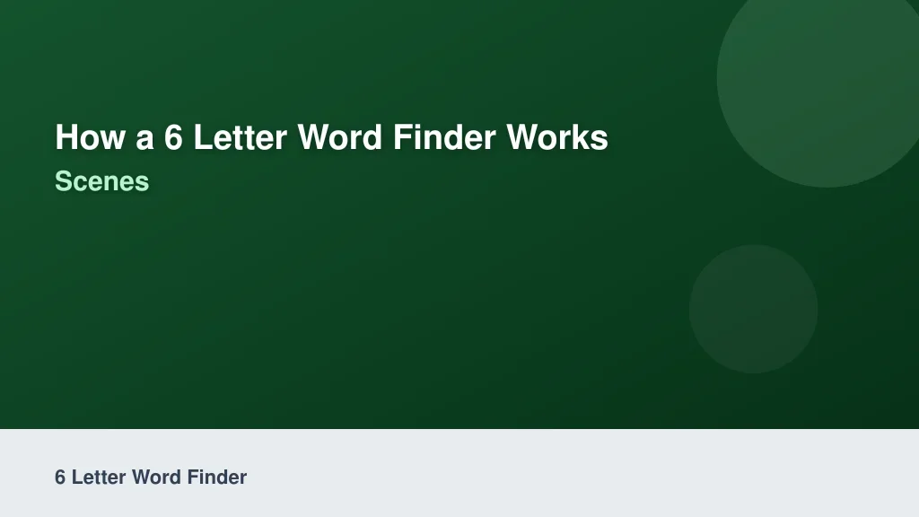 How a 6 Letter Word Finder Works Behind the Scenes