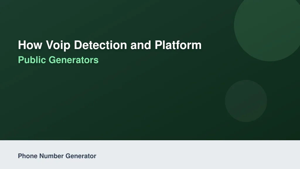 How VoIP Detection and Platform Filters Block Public Generators