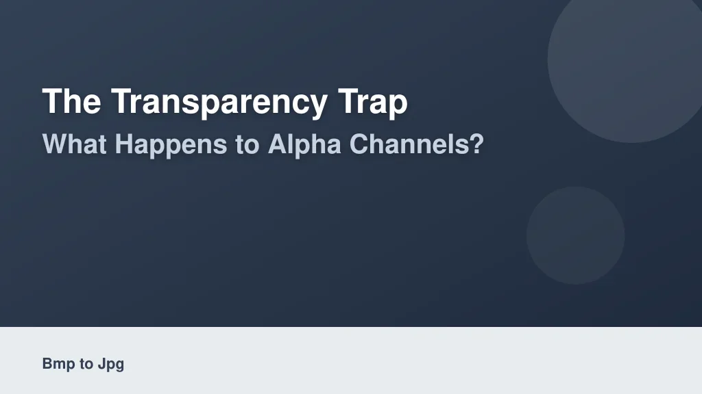 The Transparency Trap: What Happens to Alpha Channels?