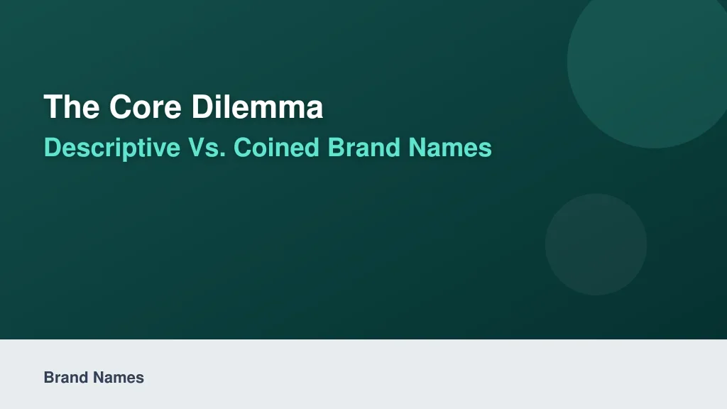 The Core Dilemma: Descriptive vs. Coined Brand Names