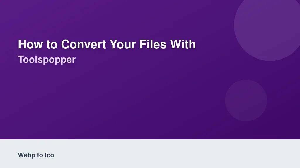 How to Convert Your Files with ToolsPopper