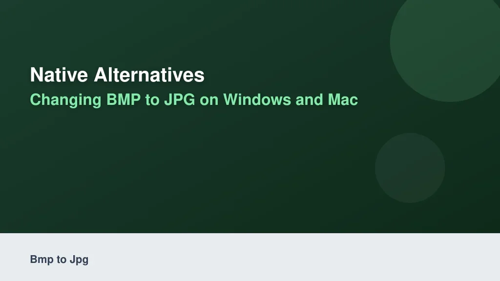 Native Alternatives: Changing BMP to JPG on Windows and Mac