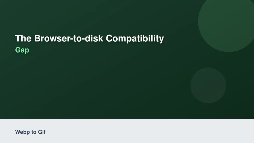 The Browser-to-Disk Compatibility Gap