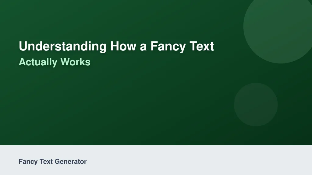 Understanding How a Fancy Text Generator Actually Works
