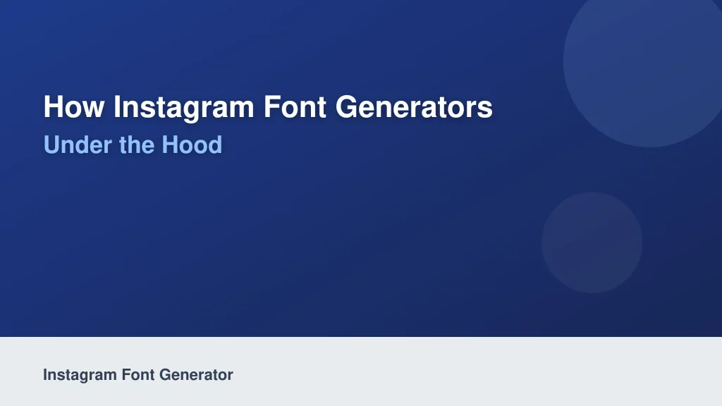 How Instagram Font Generators Actually Work Under the Hood