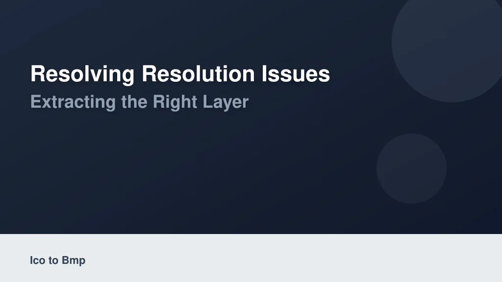 Resolving Resolution Issues: Extracting the Right Layer