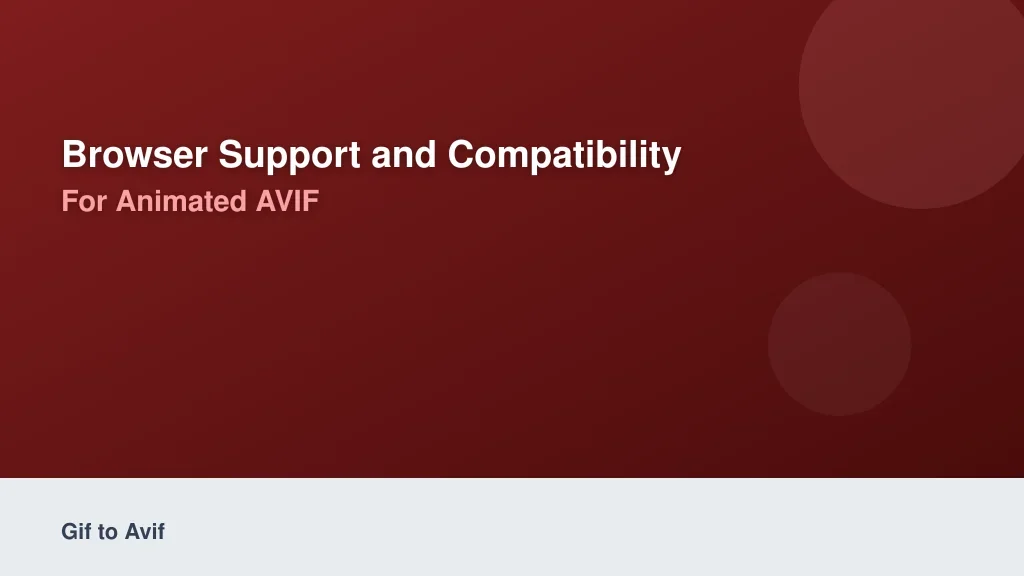 Browser Support and Compatibility Realities for Animated AVIF