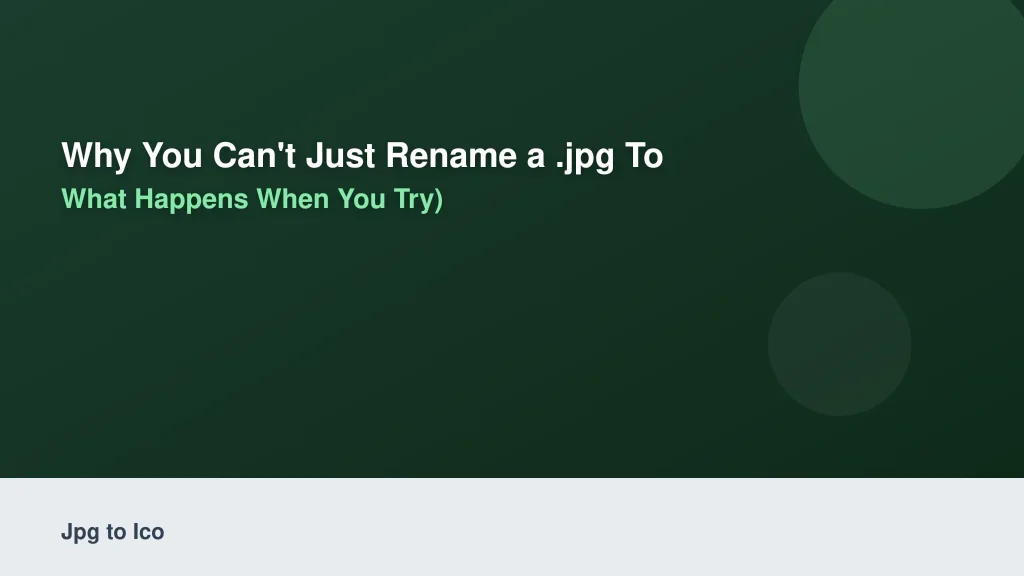 Why You Can