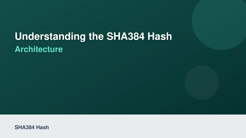 Understanding the SHA384 Hash Architecture