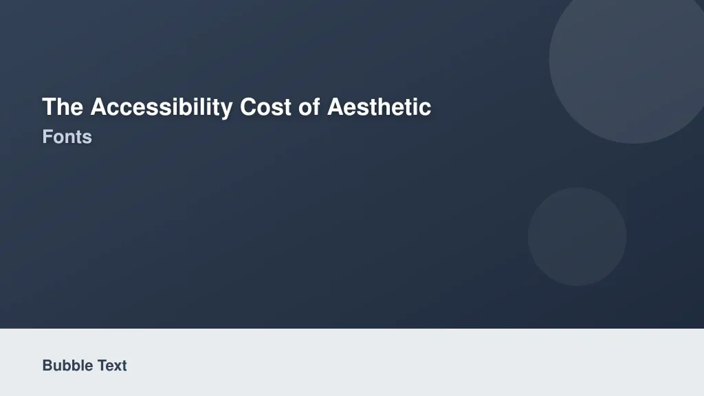 The Accessibility Cost of Aesthetic Unicode Fonts