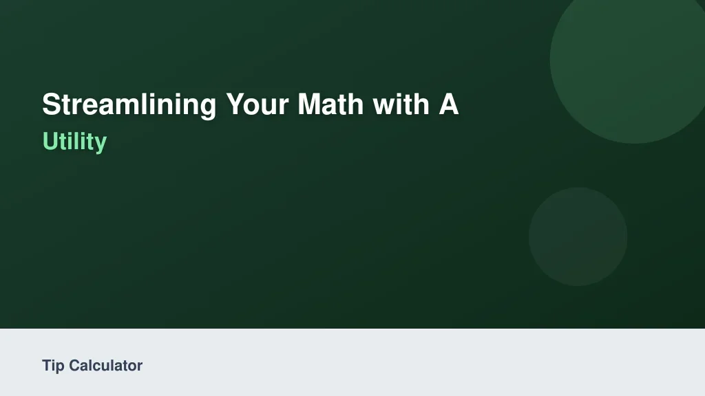 Streamlining Your Math With a Zero-Friction Web Utility