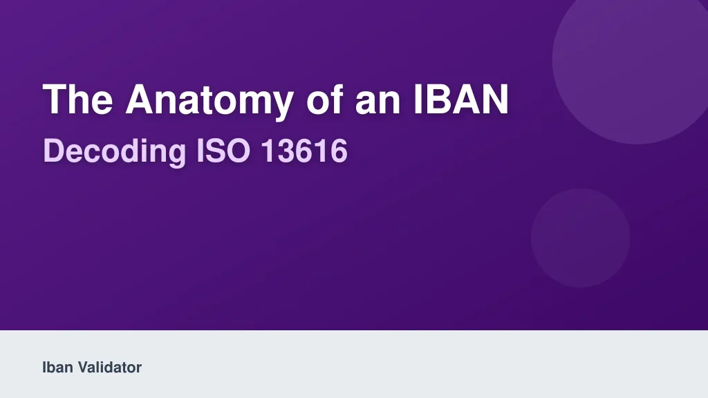 The Anatomy of an IBAN: Decoding ISO 13616