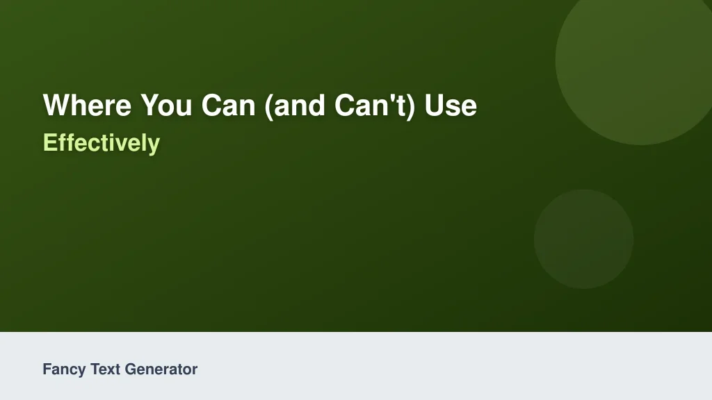 Where You Can (and Can't) Use Unicode Fonts Effectively