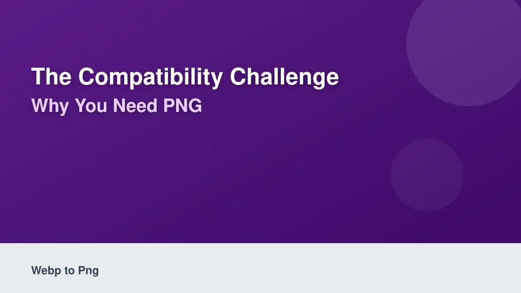 The Compatibility Challenge: Why You Need PNG