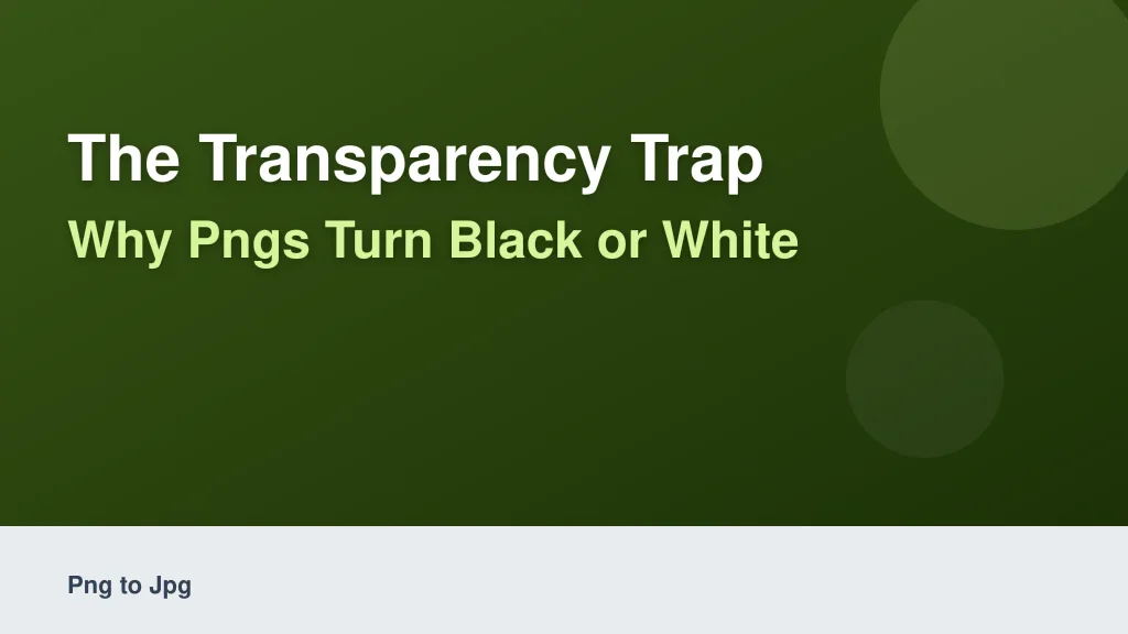The Transparency Trap: Why PNGs Turn Black or White