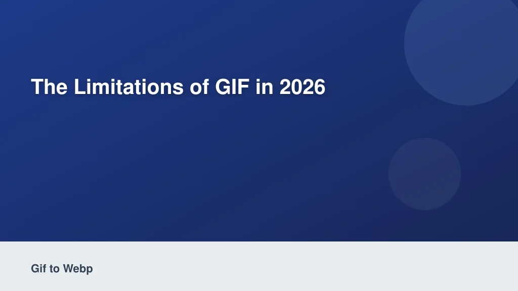 The Limitations of GIF in 2026