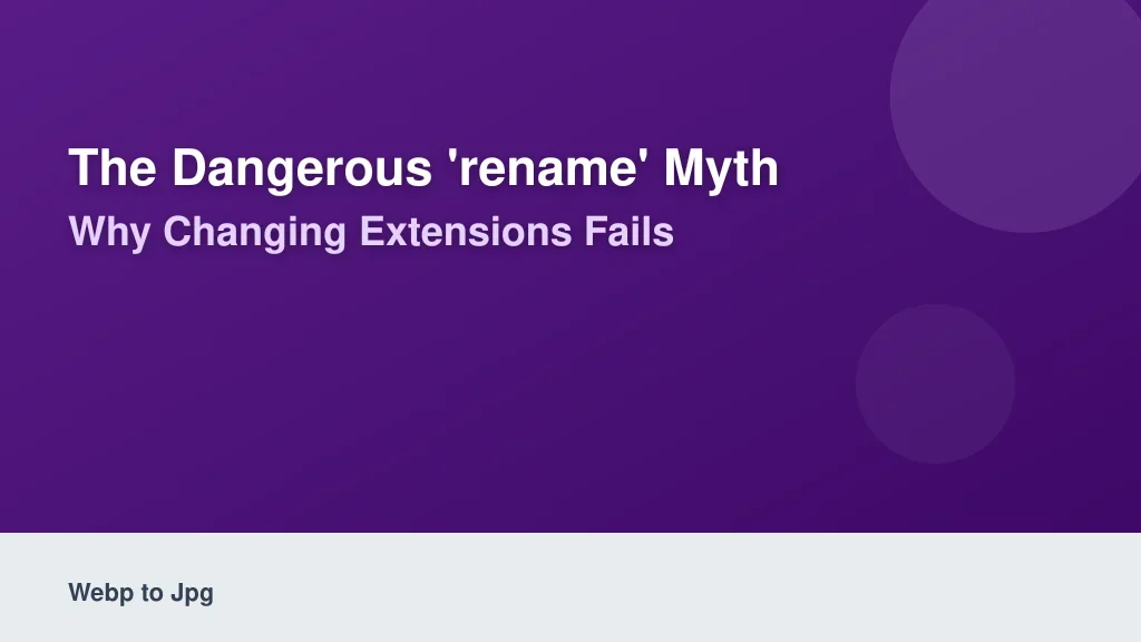 The Dangerous 'Rename' Myth: Why Changing Extensions Fails